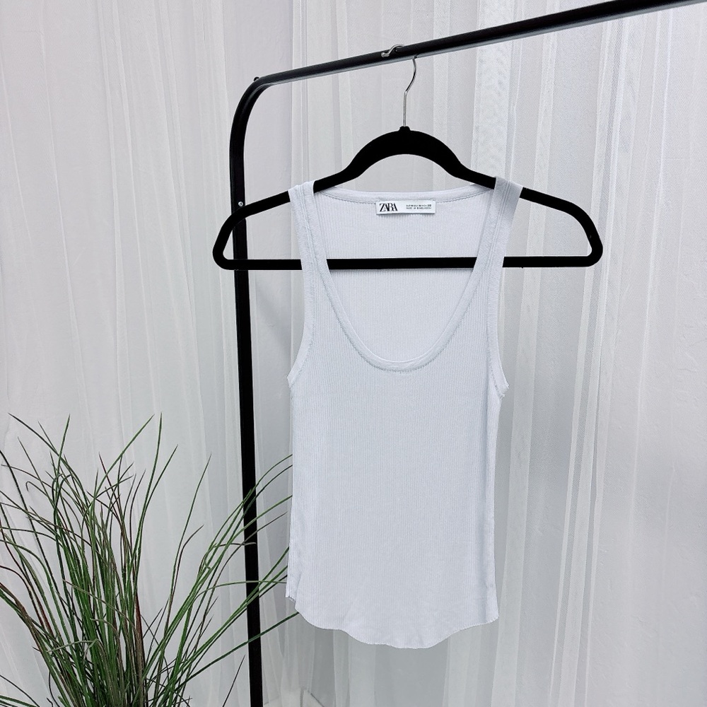 Zara Ribbed Knit Top Light Lavender color